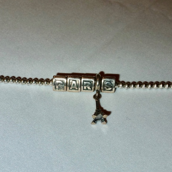 Pandora 925 Sterling Silver Five (5) Charm Paris Bracelet - Picture 3 of 6